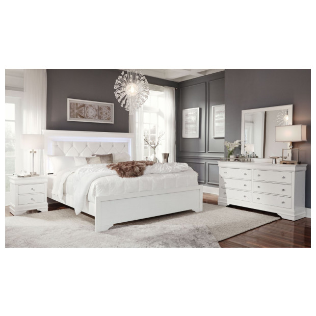 Global Furniture POMPEI WHITE QBDMN